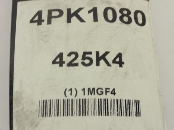 Bando 4PK1080; Serpentine Belt 425K4; 4-ribs 42.5"L; 1MGF4