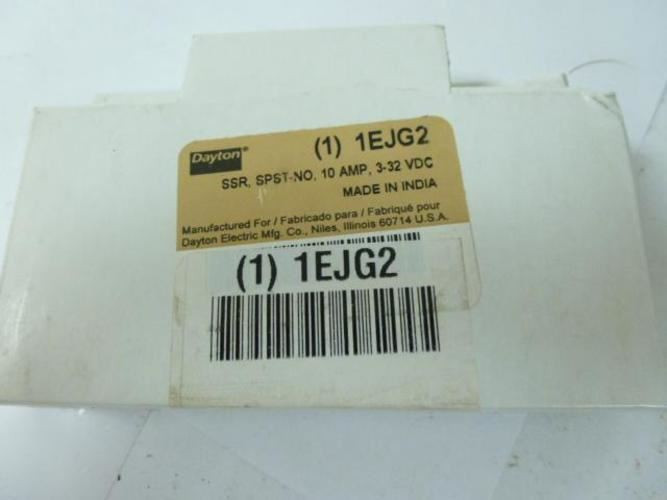 Dayton 1EJG2; SSR SPST-NO 10amp IN-3-32VDC OUT-48-480VAC