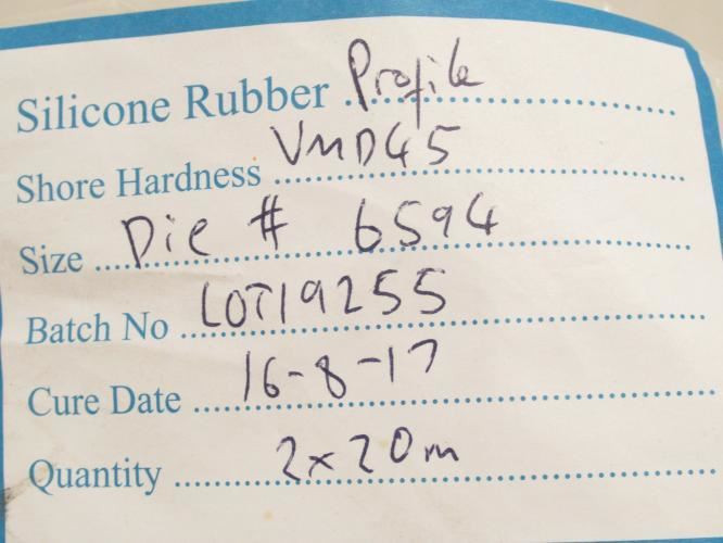 Detectamet 817-S698; Blue Silicone Rubber "D" Strip; 2x20m