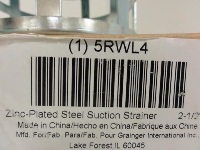 MFG- 5RWL4; SuctStrainer; 6 Dia; 2.5 NPSM