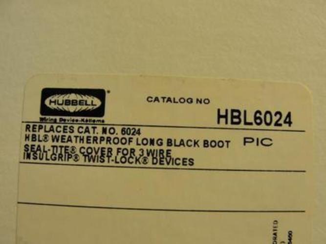 Hubbell HBL6024; Weatherproof Boot; Color Black
