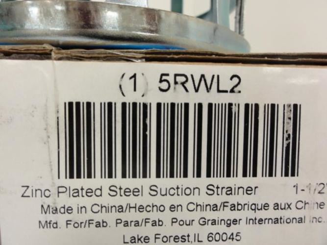 Industry-Std 5RWL2; Suction Strainer; 5 Dia; 1.5 NPSM