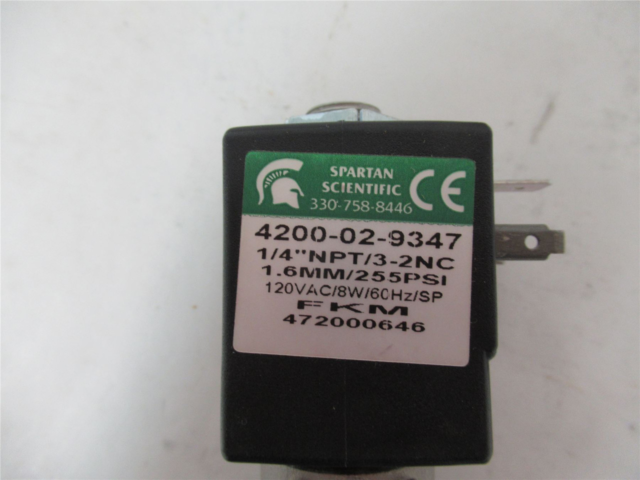 Spartan Scientific 4200-02-9347; Solenoid Valve 1/4" NPT 120V