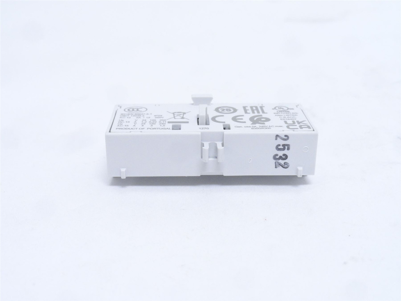 sprecher+schuh KT9-PE1-10; Aux-Contact Block 1-NO; 5A; 250VAC