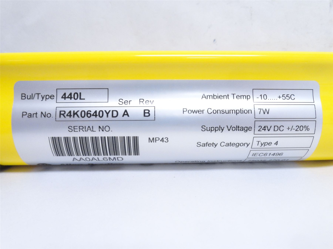 Allen-Bradley 440L-R4K0640YD; Light Curtain Receiver 24VDC 7W