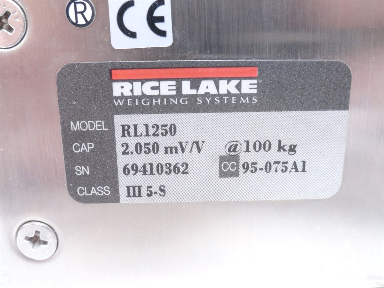 Rice-Lake RL1250; Single-Point Load Cell; 100KG; 2.050mV/V