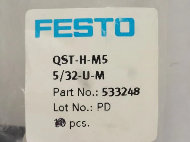 Festo QST-H-M5-5/32-U-M; Lot-5 T-Fitting; 5/32"Tube x M5 Threads
