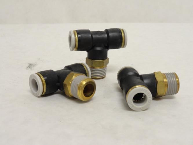 Festo QBT-3/8-3/8-U; Lot-3 T-Fitting 533319; 3/8" Tube x 3/8NPT