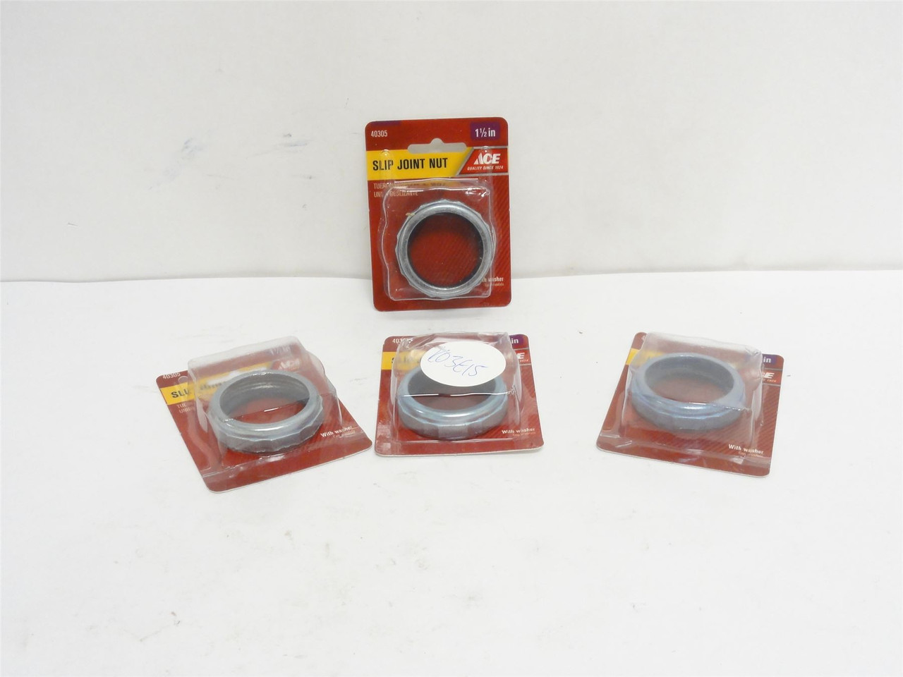 Ace 40305; Lot-4; Rubber Slip Joint Nut and Washer; 1-1/2"