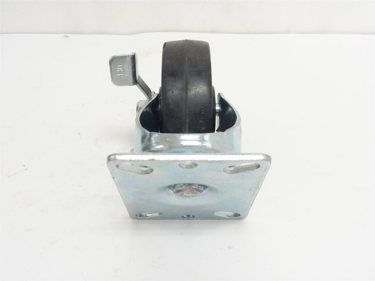 Faultless Caster 160-4SB; Poly Swivel Plate Caster; W/Brake