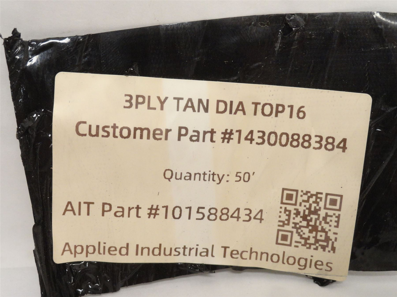 AIT 101588434; Tan Conveyor Belt; 18" Wide x 50' Long