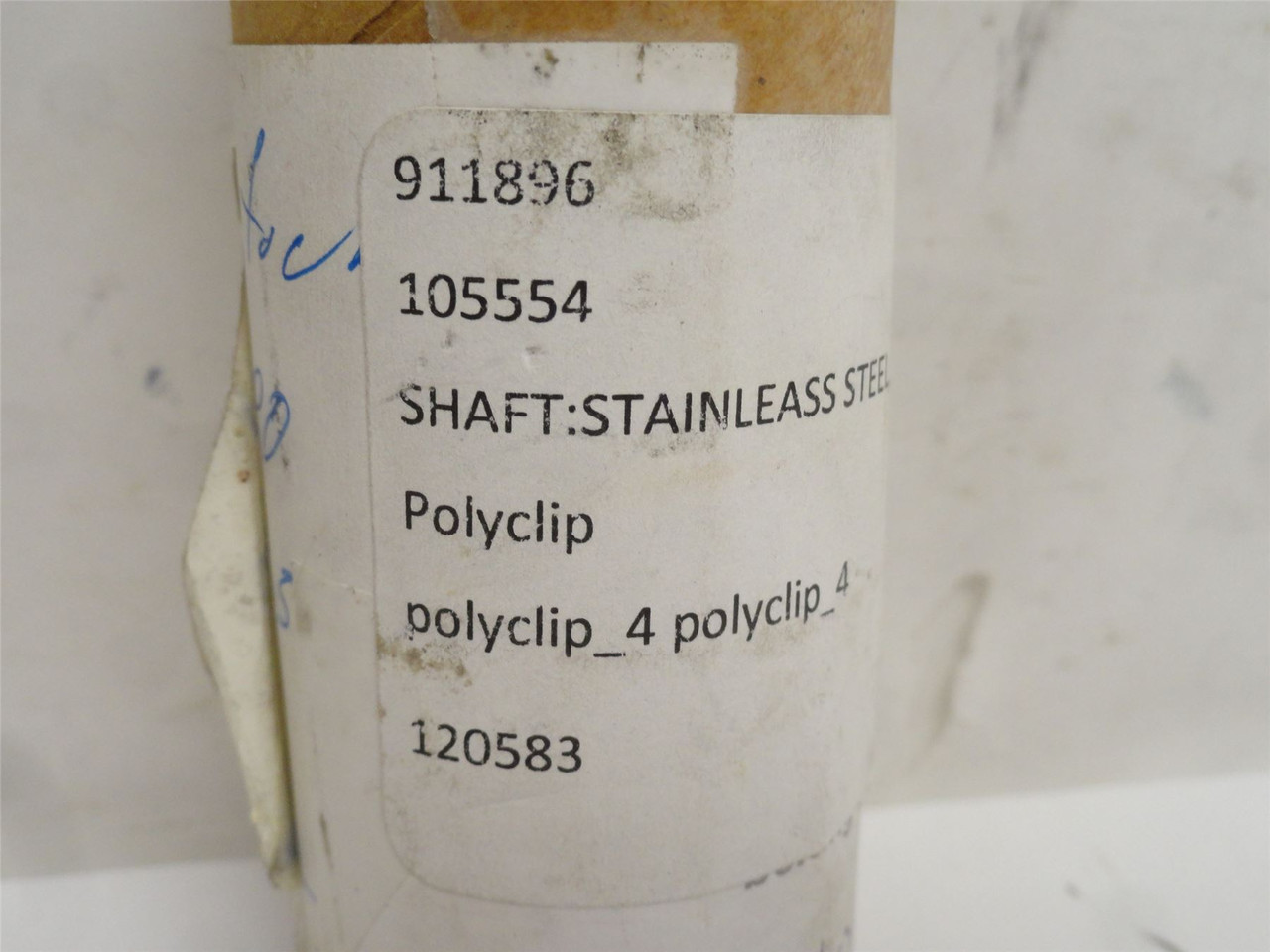 Poly-Clip 105554; Hand Wheel Shaft; SS; 20-1/4" Long
