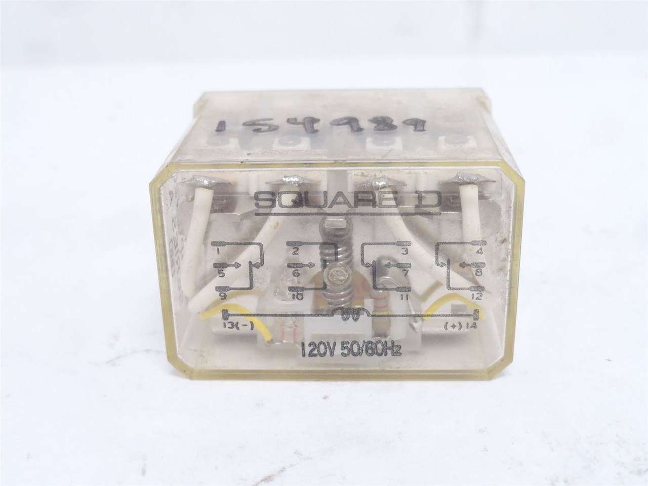 Square D 8501RS44P14V20; Power Relay 10A; 250VAC; Coil: 120VAC