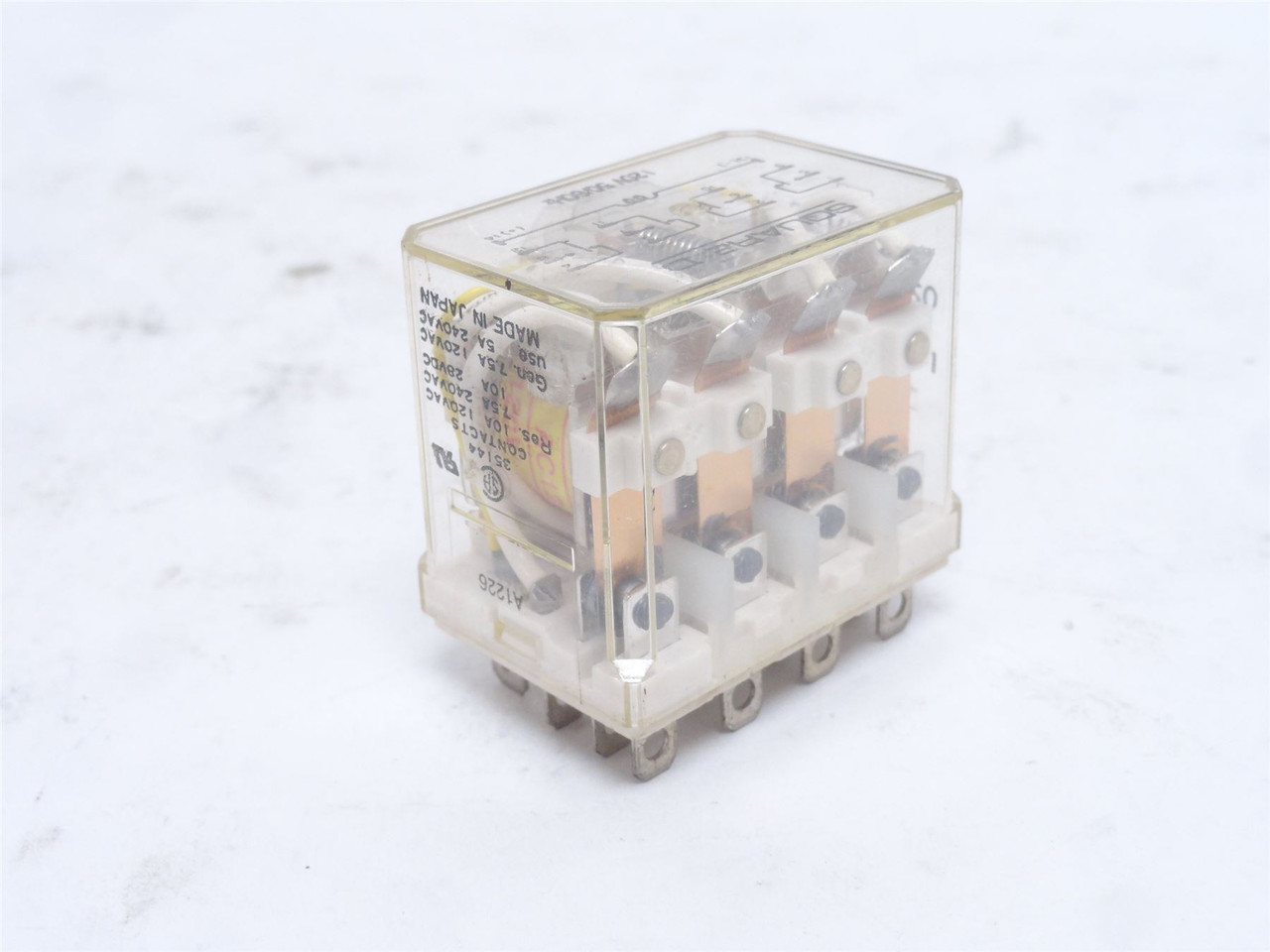 Square D 8501RS44P14V20; Power Relay 10A; 250VAC; Coil: 120VAC