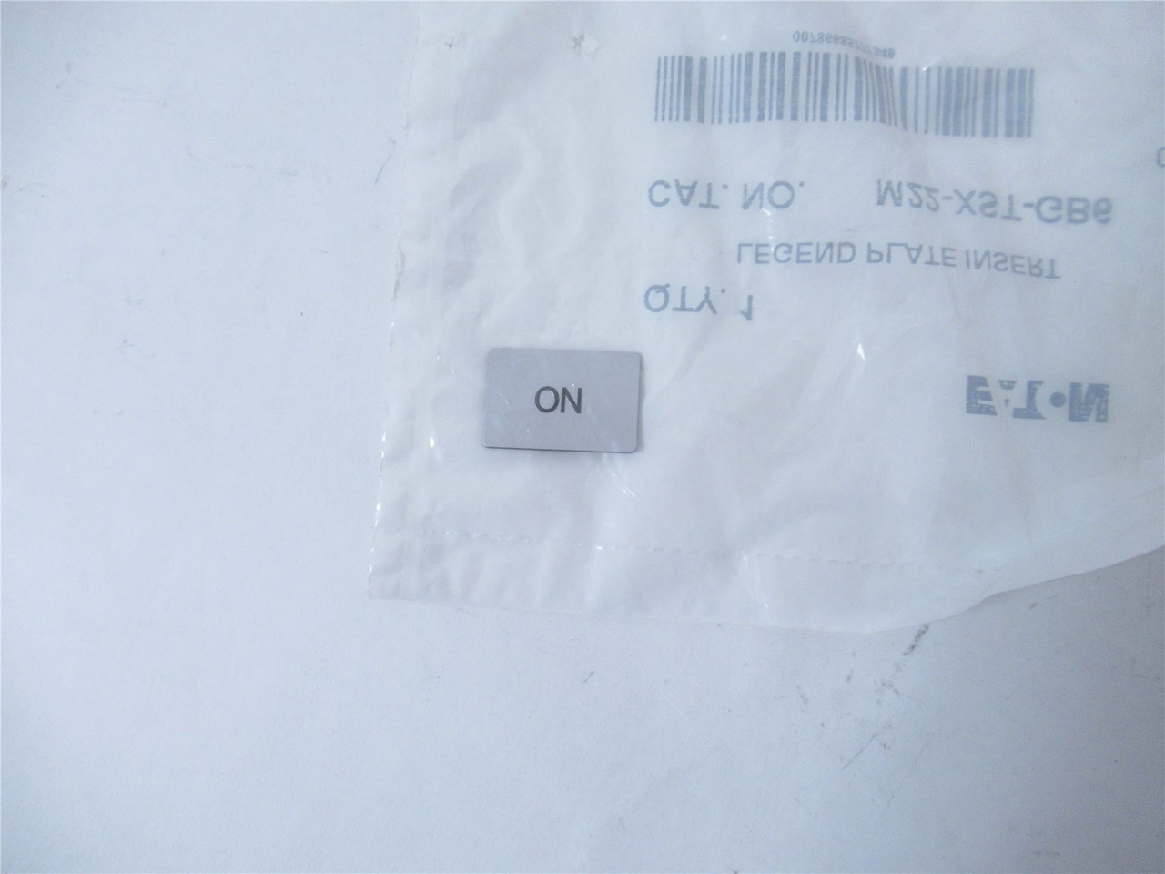 Eaton M22-XST-GB6; Legend Plate Insert - "ON"