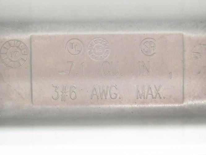 Appleton C75A; Lot-3 Aluminum Conduit Body; Type: C; 1/2NPT