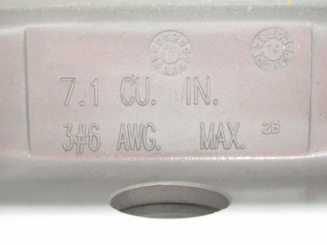 Appleton T75A; Aluminum Conduit Body; Type: T;  3/4" Threads