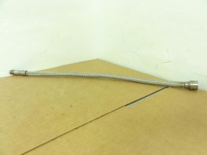 MFG- 9764; Braided Hose SS; 1/4"M-FNPT; 18"Lx .450"OD