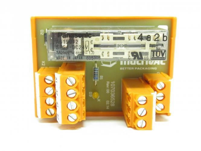Multivac 107036528; Safety Relay Assembly; 24V; 10A