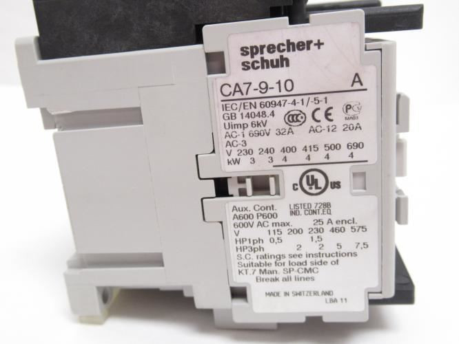 sprecher+schuh CLU7-9-22-120-AS6.3A-A10; Reversing Starter 6.3A