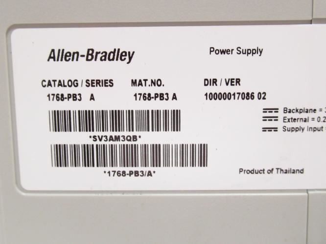 Allen-Bradley 1768-PB3; Power Supply; 24VDC; 7.15A In