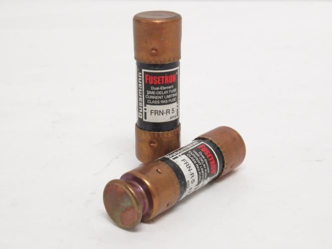 Bussmann FRN-R-5; Lot-2; Time Delay Fuses; 5A; 250VAC