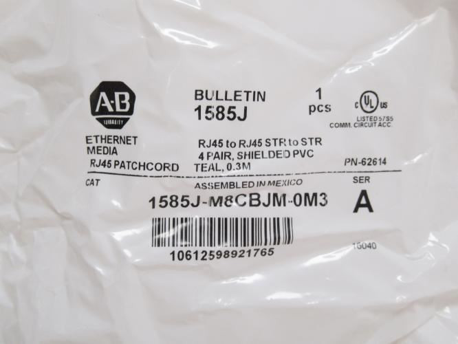 Allen-Bradley 1585J-M8CBJM-0M3 ; Ethernet Media RJ45 Patch Cord