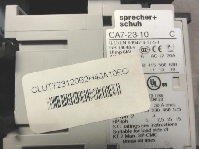 sprecher+schuh CLUT723120B2H40A10ECI; Reversing Starter 4.0A
