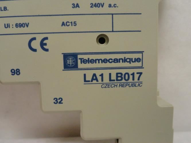 Telemecanique LA1LB017; Aux Contact Block 10A; 600V; 2-NO; 1-NC