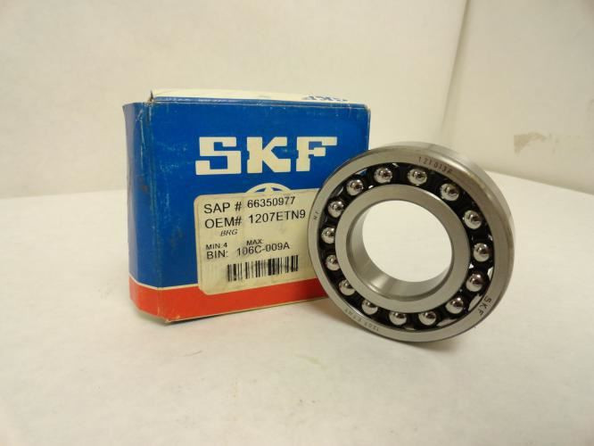 SKF 1207-ETN9; Self-Aligning Ball Bearing 35mm ID x 72mm OD