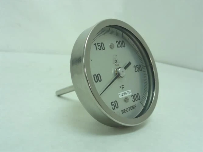 Reotemp AA025CF63-PY; Thermometer; SS; 50-300Deg; 3" Dial