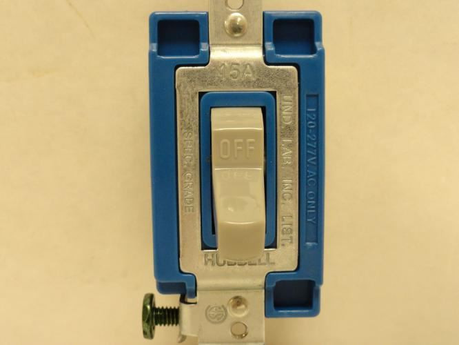 Hubbell 1201GY; Heavy Duty Industrial Switch; 1P; 120/277VAC