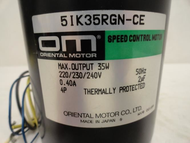 Oriental Motor 5IK35RGN-CE; Speed Control Motor; 220/230/240V