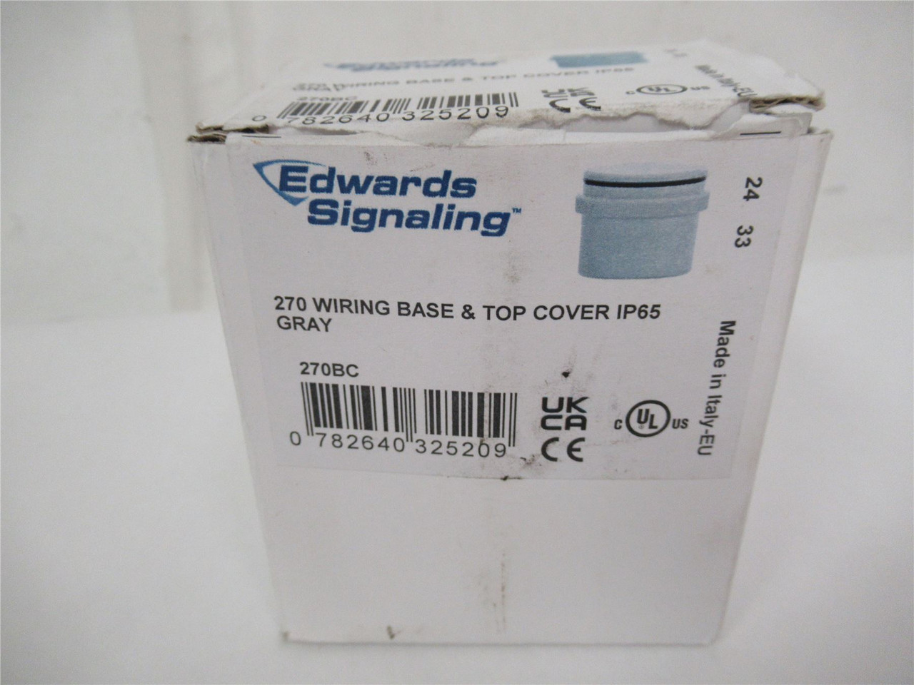Edwards Signaling 270BC; 270 Wiring Base and Top Cover Gray