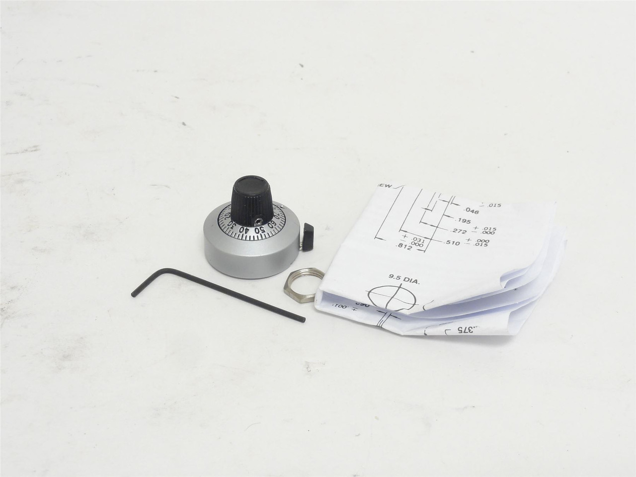 Vishay 21-A-11; Plastic Scale Dial; 15-Turn; 1/4" Shaft