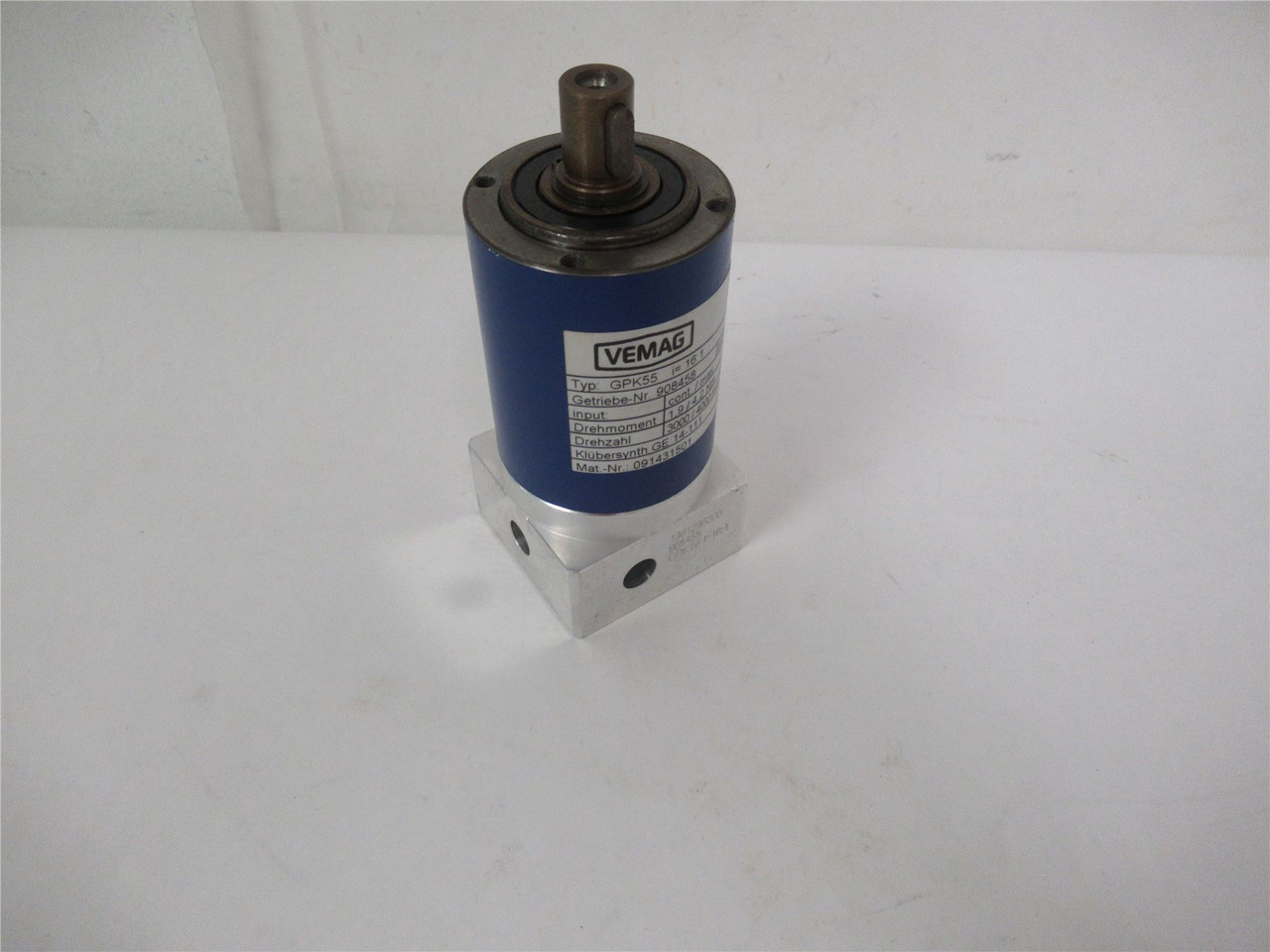 Vemag GPK55; Servo Drive Planetary Gearbox 16:1 1.9/4.2