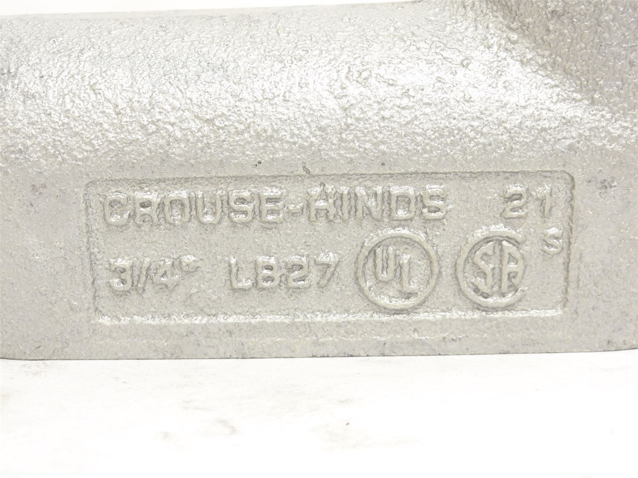 Crouse-Hinds LB27; Conduit Body; Type LB; 90Deg; Size: 3/4FNPT