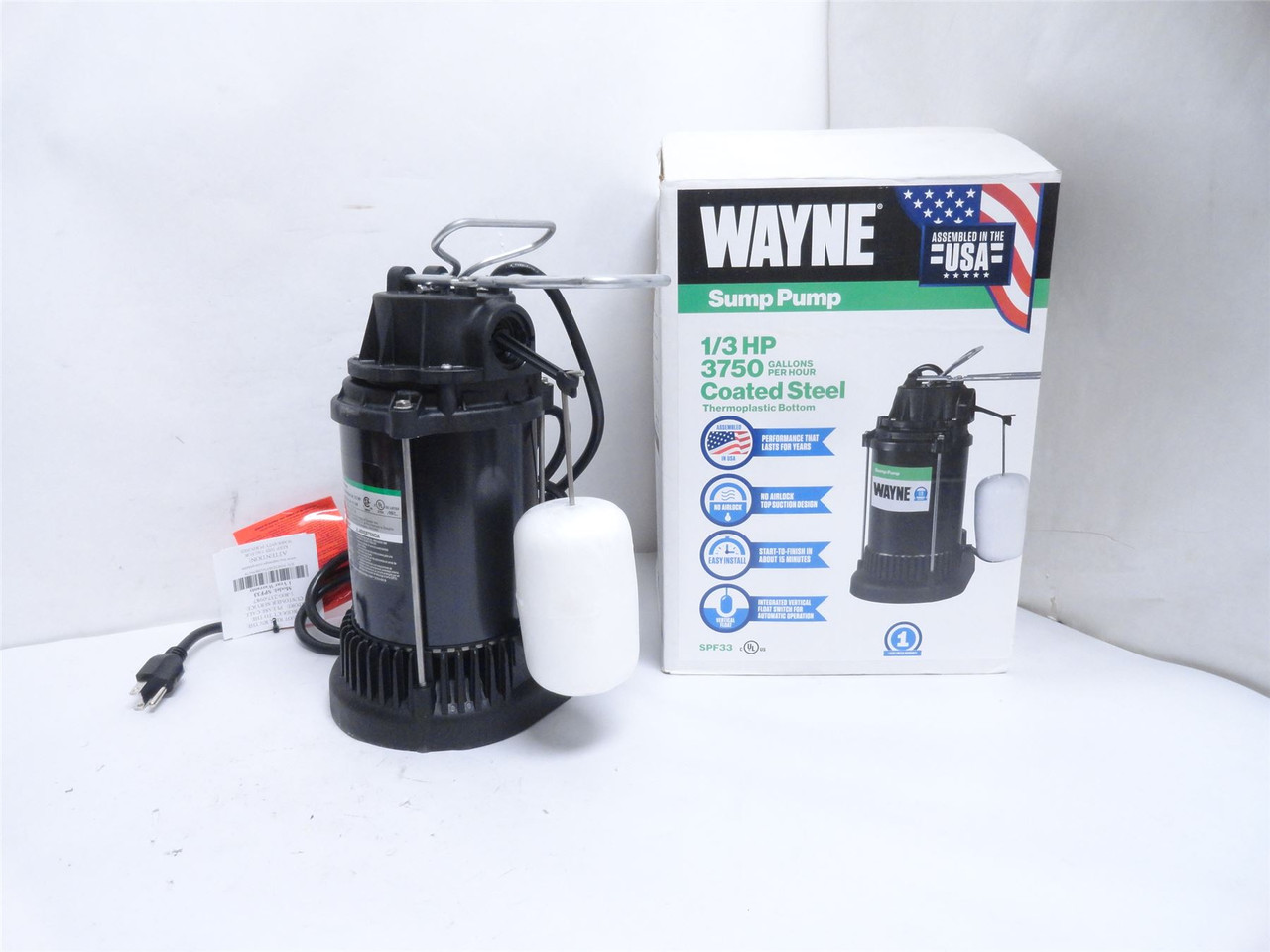 Wayne 57610-WYN2; Sump Pump W/Float Switch 1/3HP 120VAC