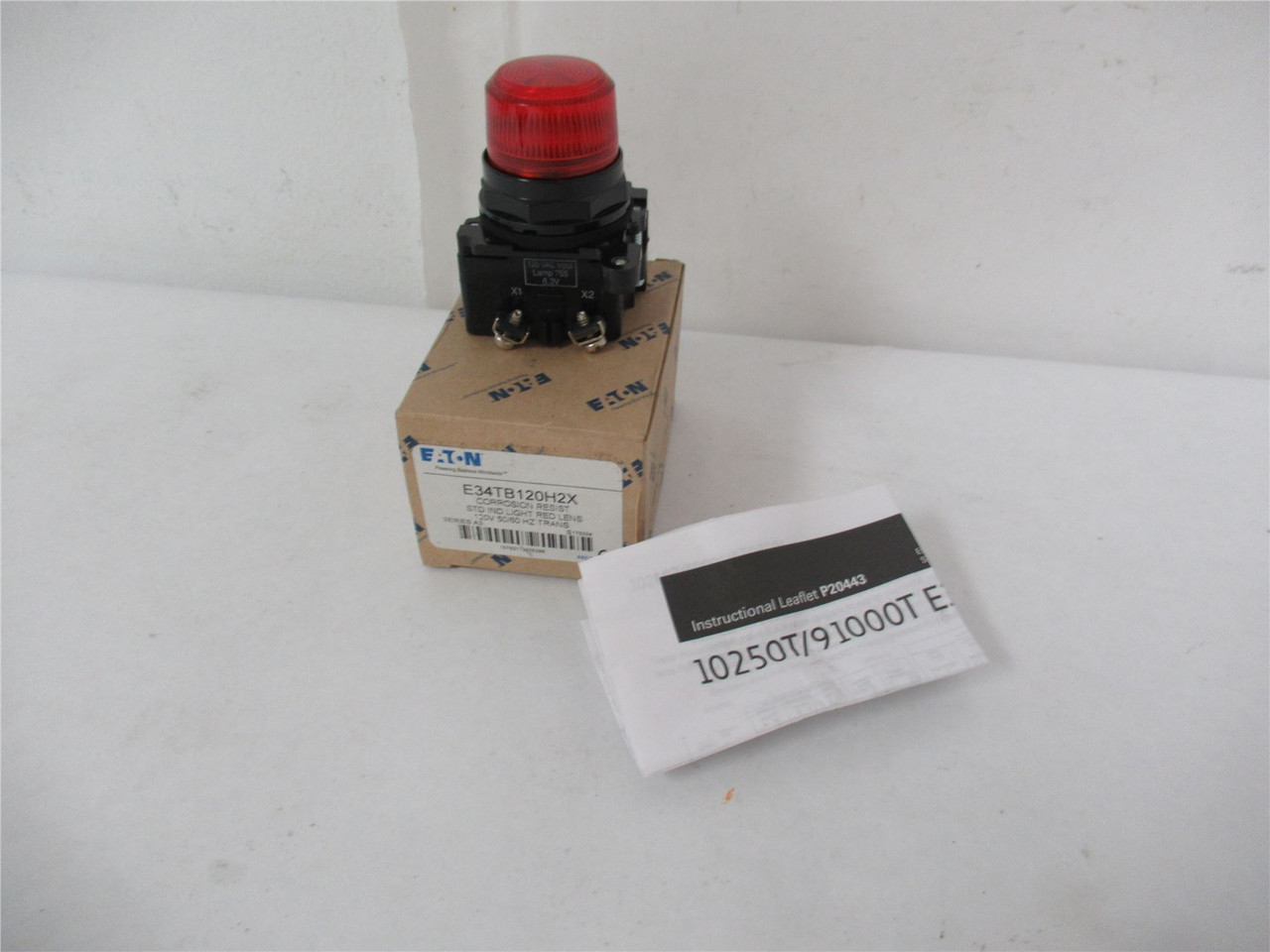 Eaton E34TB120H2X; Pilot Light 30.5mm 120 VAC (1) N.O