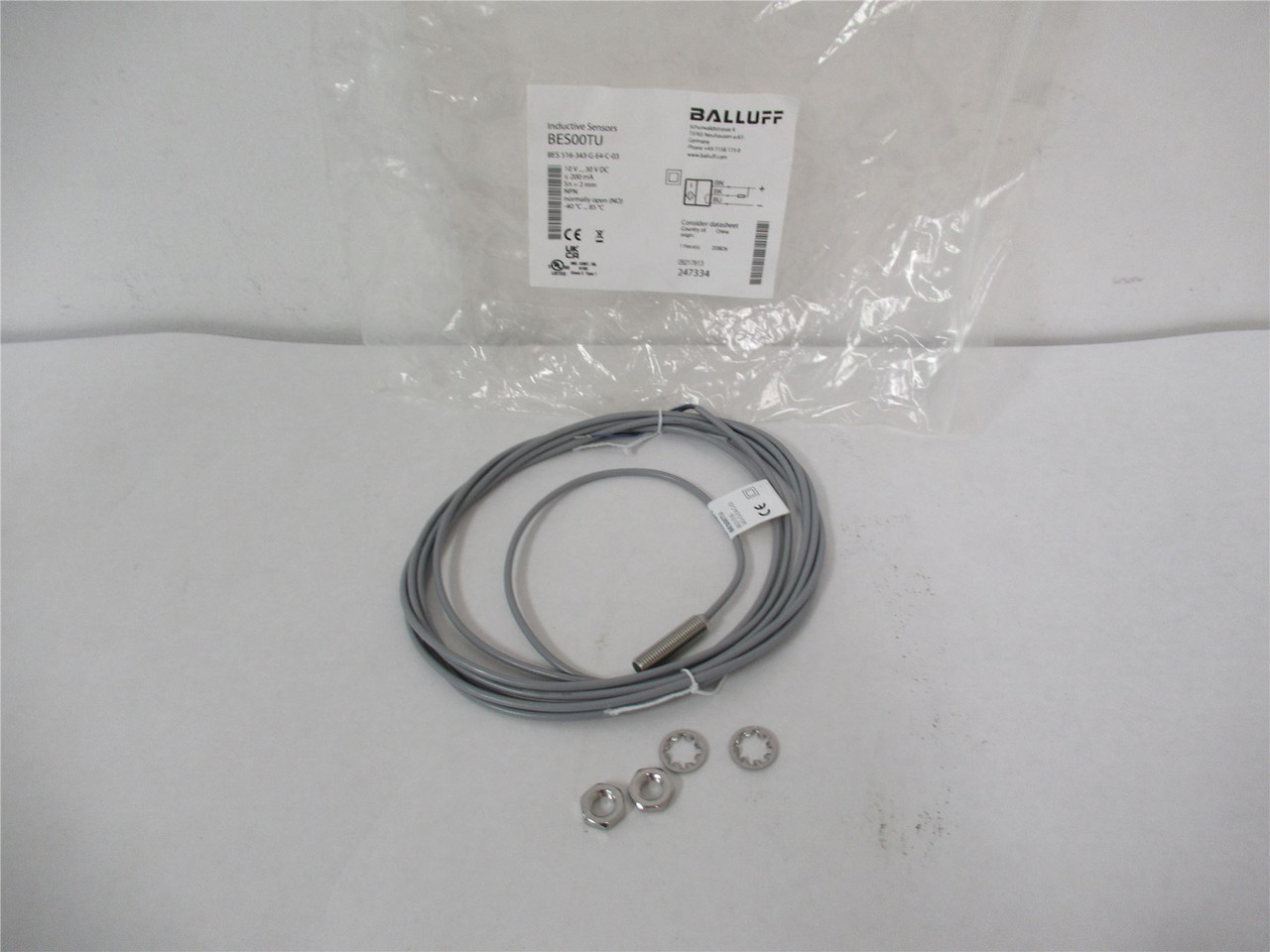 Balluff BES 516-343-G-E4-C-03; Inductive Proximity Sensor 10V