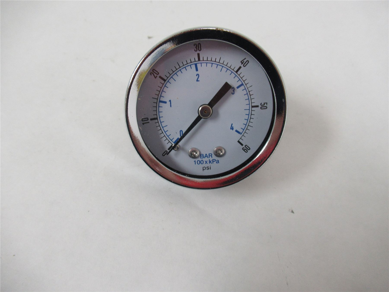 Shcrader Bellows K4520N14060; Pressure Gage 1/4"NPT 0-60psi