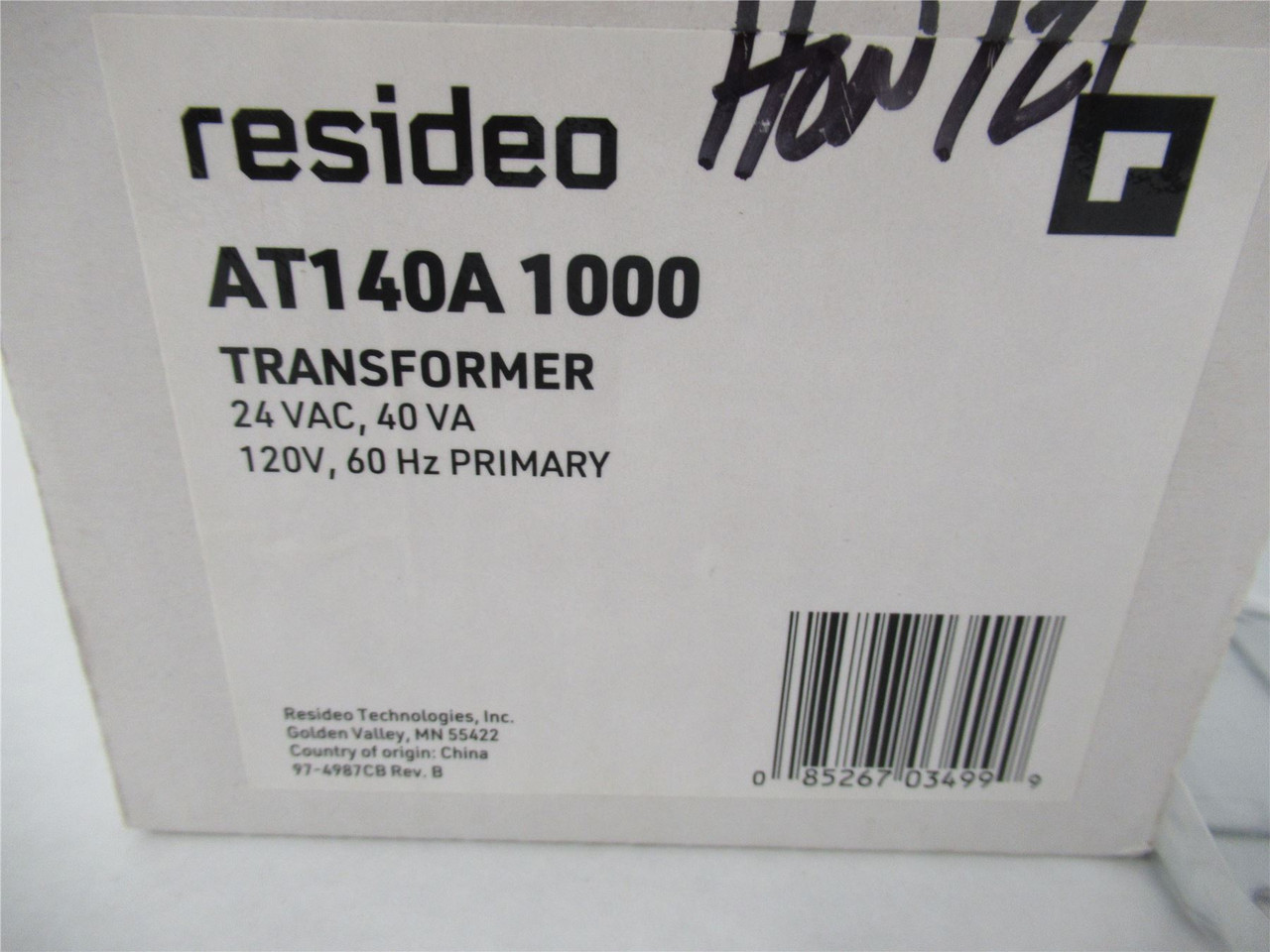 Resideo AT140A1000; Transformer 40 Va Universal Mount120 VAC