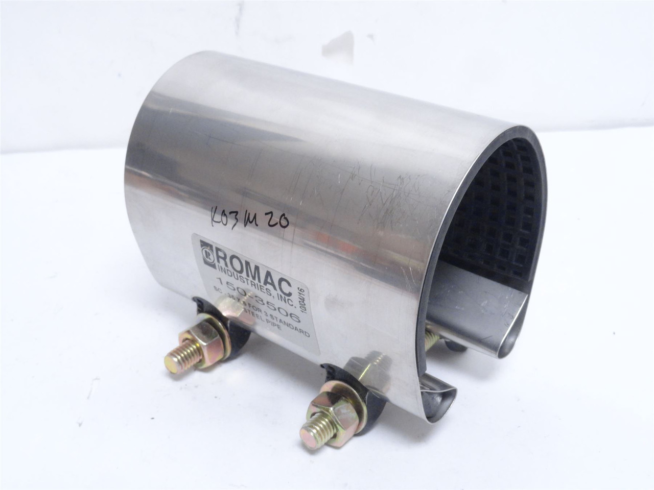 Romac 150-3506; Pipe Repair Clamp; SS; Size: 3"; 6" Long