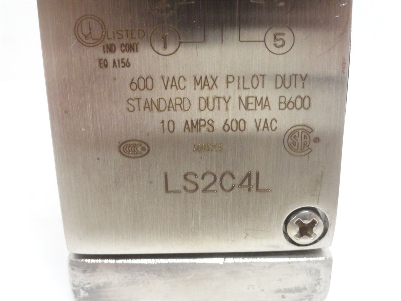 Micro-Switch LS2C4L; Limit Switch SS; 10A; 600VAC; 3/4NPT