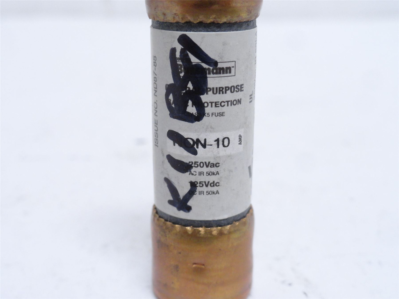 Bussmann NON-10; Fast-Acting Fuse; 10A; 250VAC/125VDC