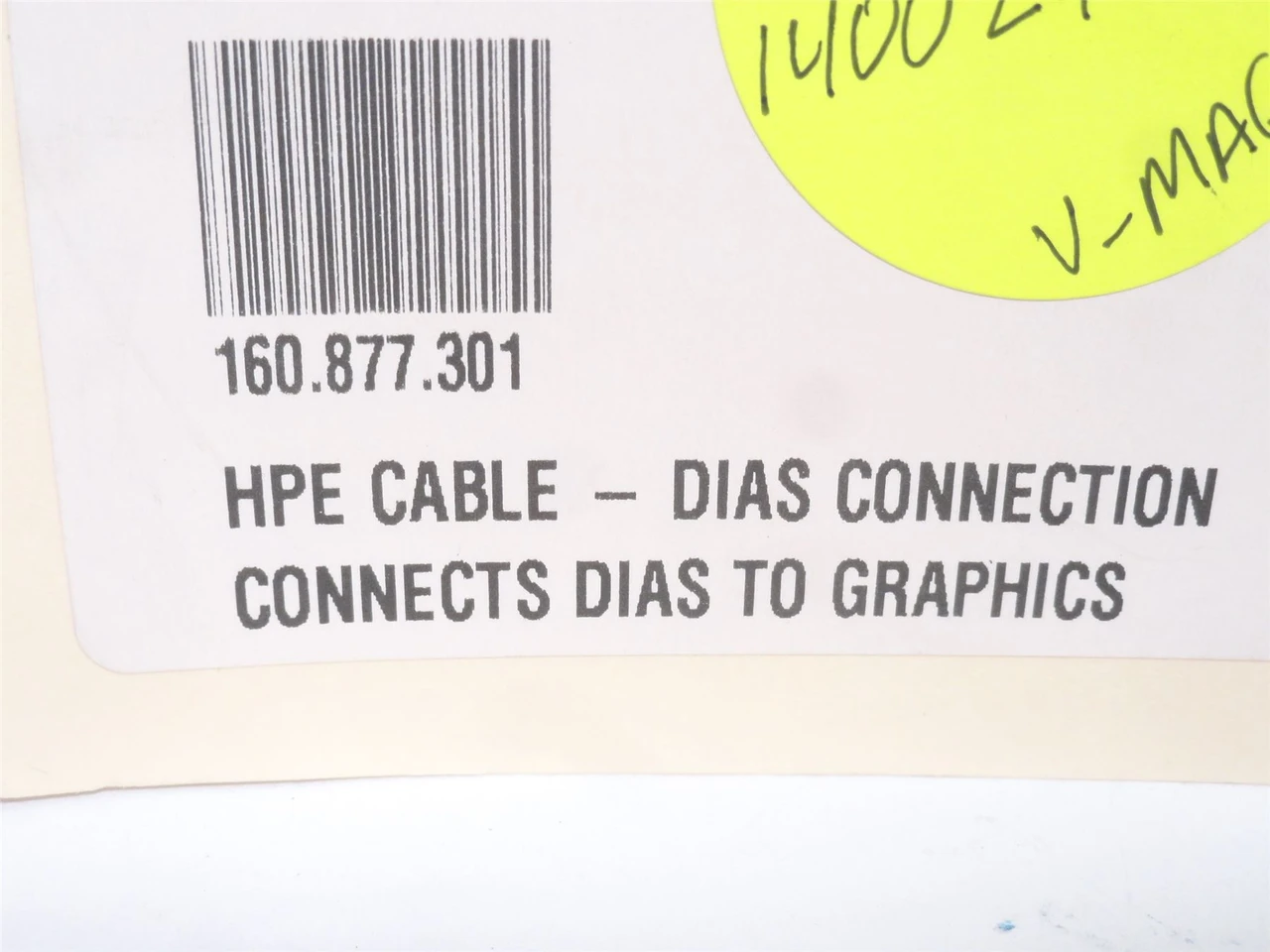 Robert Reiser 160.877.301; HPE To DIAS Graphics Connect Cable