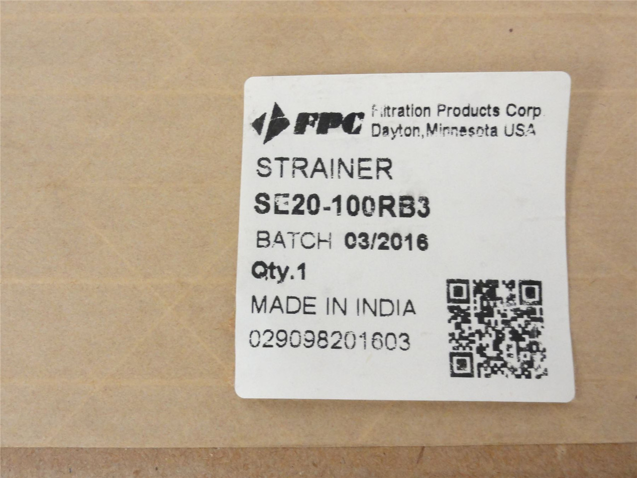 FPC SE20-1004B3; Strainer - 6.5"L x 3-3/8"OD; 1-1/4NPT