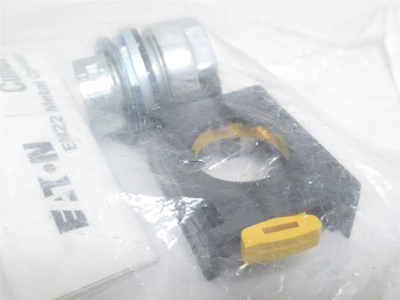 Eaton EM22N2; Illuminated Push-Button; Flush; Amber; 22.5mm