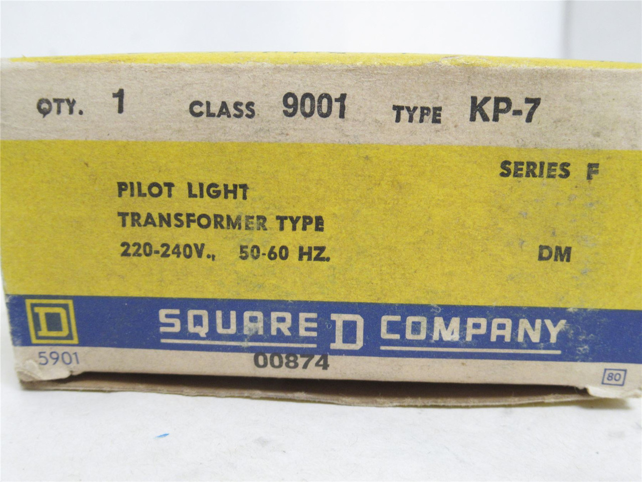 Square D 9001-KP7; Incandescent Pilot Light; 220-240VAC