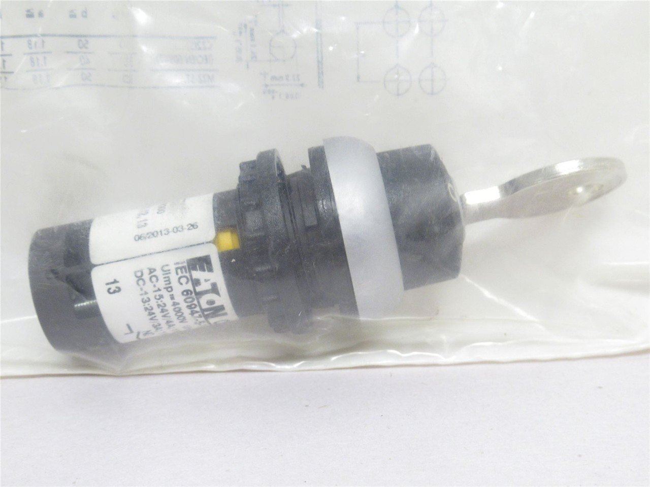 Eaton C22-WS-MS6-K10; Keyed Selector Switch; 2-Pos; 1-NO